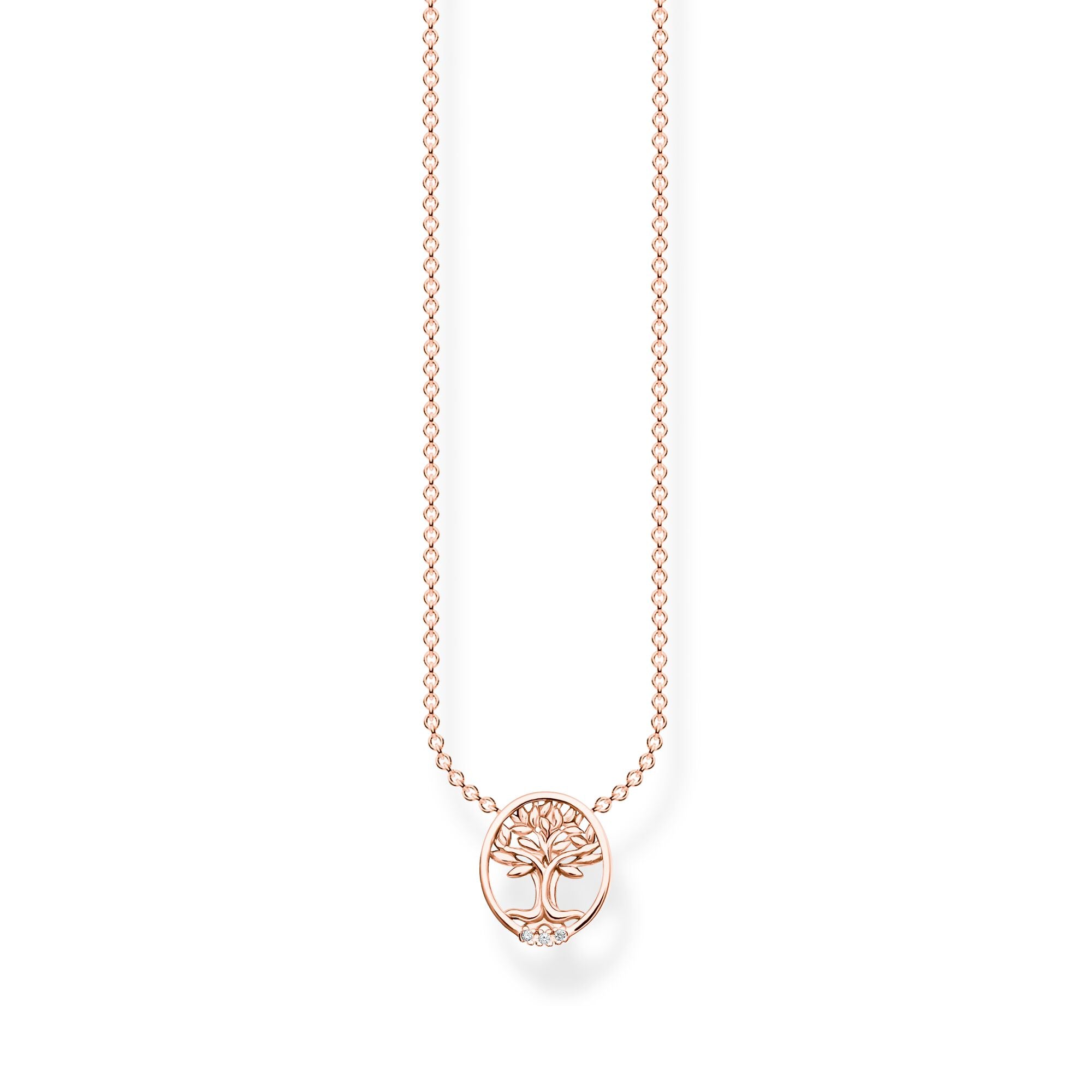 Halsband Tree Of Love Vita Stenar Roséke2126 416 14 - Dahlströms Guld