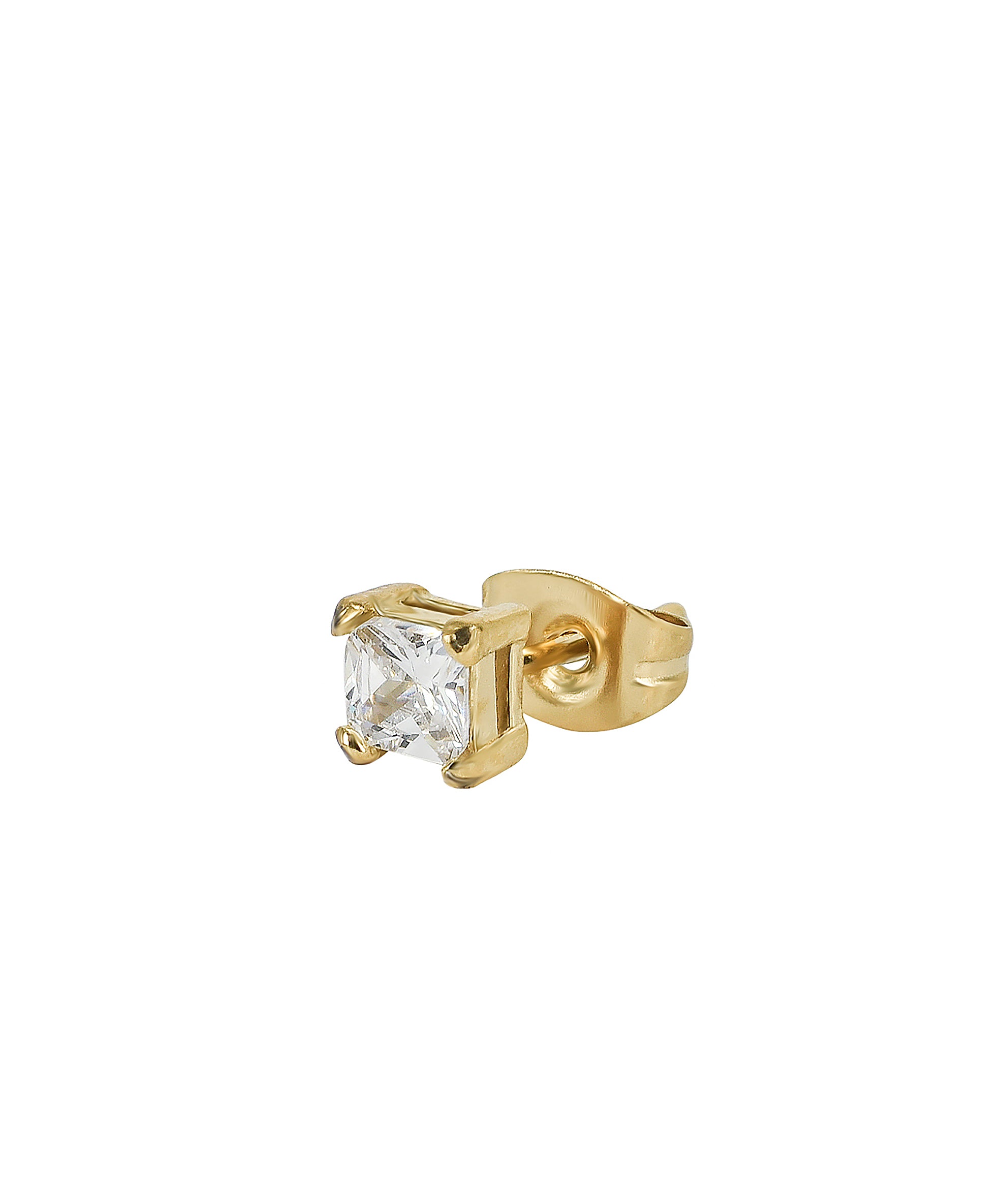 Örhänge Kim 4Mm Gold Crystal - Dahlströms Guld