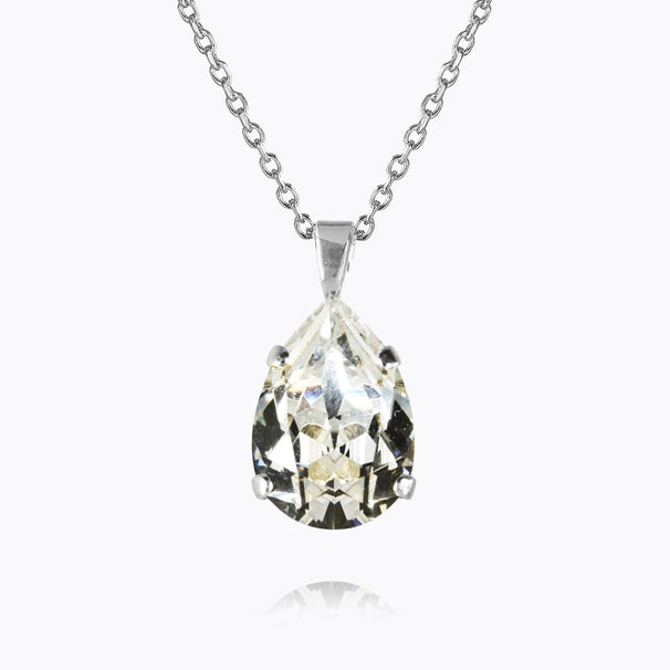 Halsband Mini Drop Rhodium Crystal - Dahlströms Guld