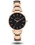 Klocka Modest Links 34 mm Rosegold - Svart Urtavla - Dahlströms Guld