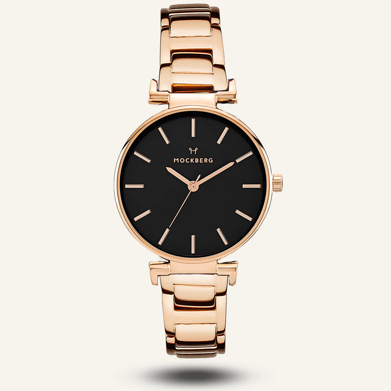 Klocka Modest Links 34 mm Rosegold - Svart Urtavla - Dahlströms Guld