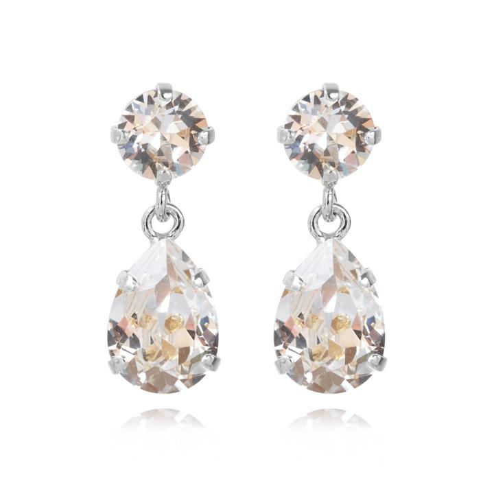 Örhängen Mini Drop Rhodium crystal - Dahlströms Guld