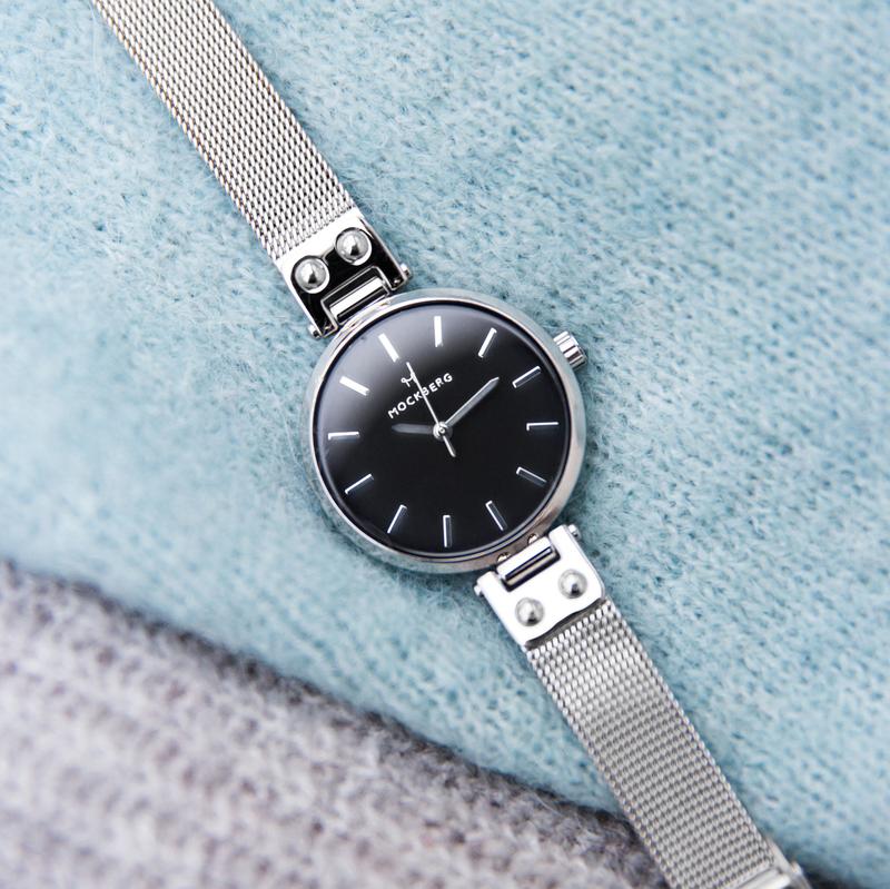 Klocka Elise Petite Noir Silver 28Mm Mo404 - Dahlströms Guld
