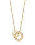 Halsband Prato Uno Piccolo Vita Zirkonia 18K Guldpläterad Sj C472 Cz(Yg) - Dahlströms Guld