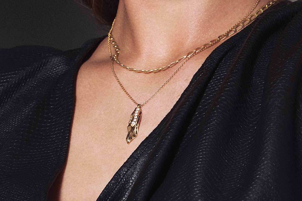 Halsband Vulcanello Sj P42025 Cz Sg45 60 - Dahlströms Guld