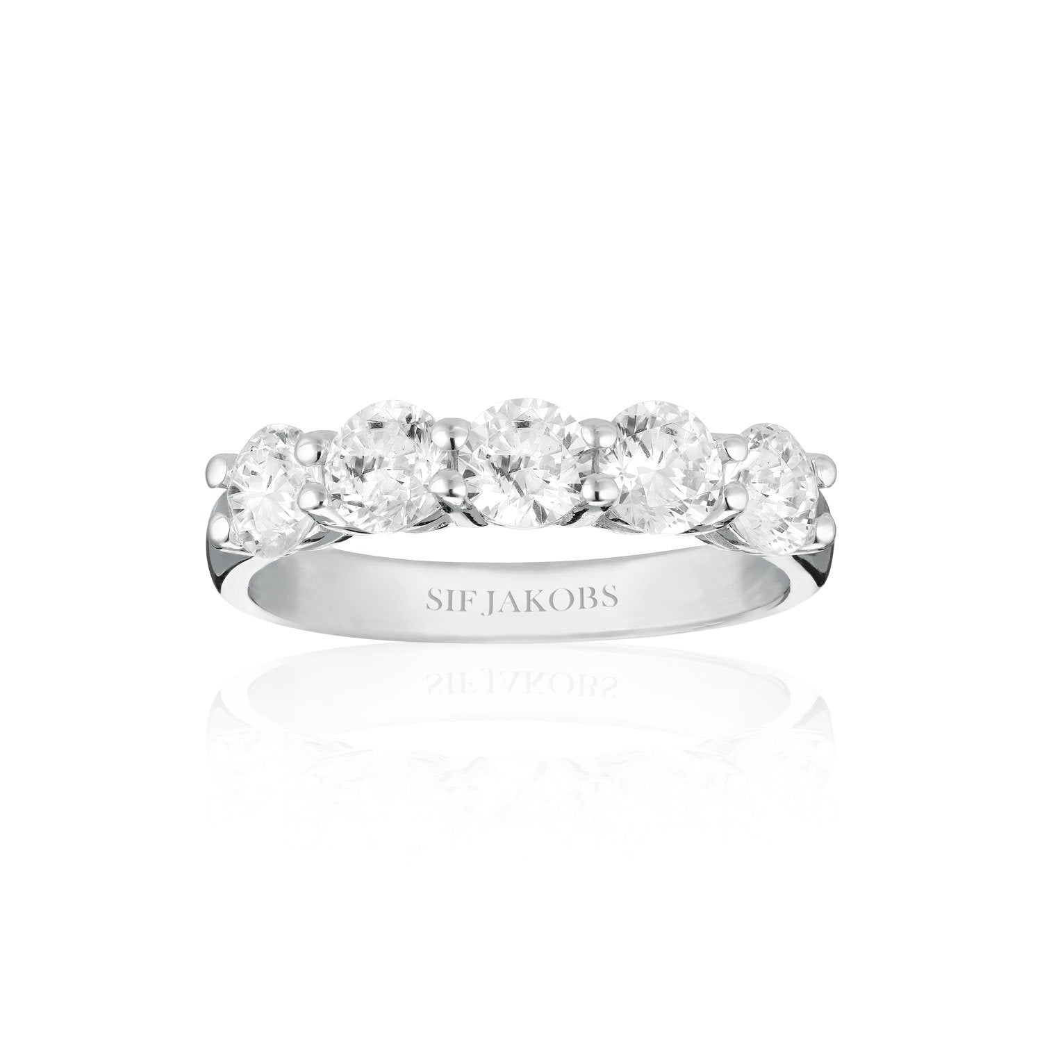 Ring Belluno Med Vita Zirkoner - Dahlströms Guld