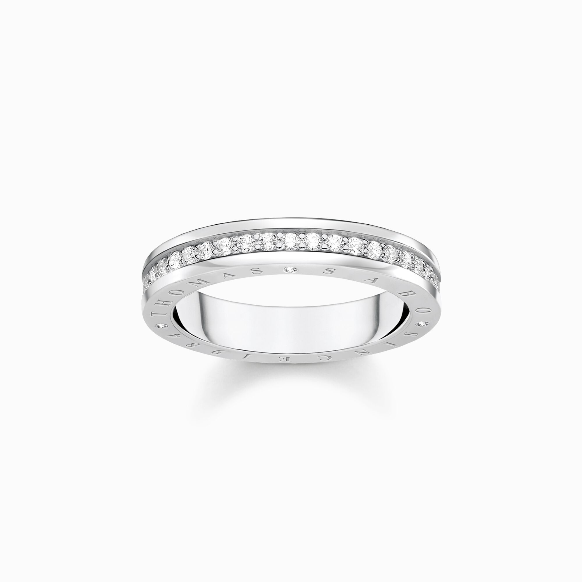 Ring Med Vita Stenar Pavé Silver - Dahlströms Guld