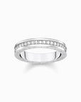 Ring Med Vita Stenar Pavé Silver - Dahlströms Guld