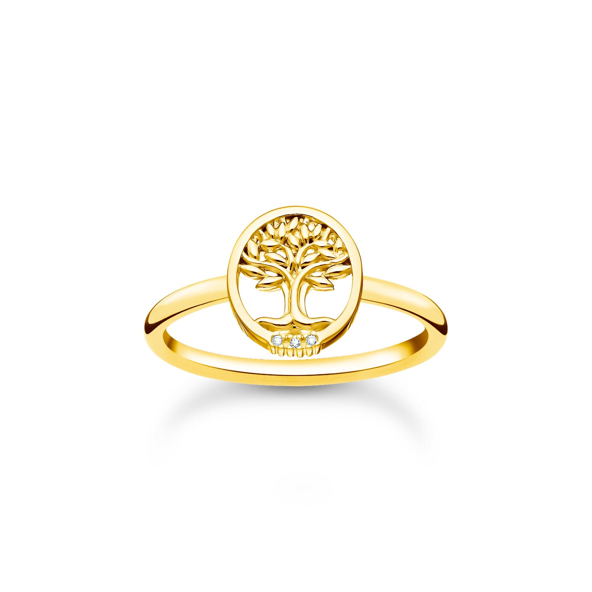 Ring Tree Of Love Med Vita Stenar Guld - Dahlströms Guld