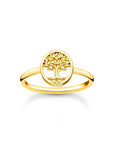 Ring Tree Of Love Med Vita Stenar Guld - Dahlströms Guld