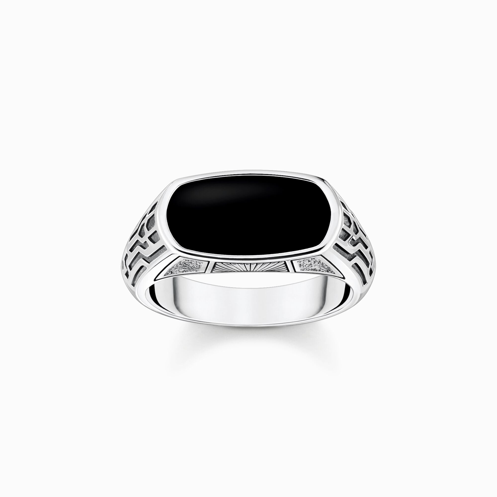 Ring Med Svarta Onyx Silver - Dahlströms Guld
