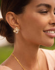 Örhängen Angelina Rhodium Ivory Delite Combo - Dahlströms Guld