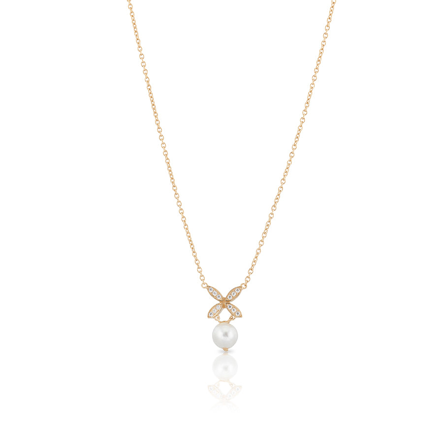 Halsband Ellipse Mini Pearl Gp62 - Dahlströms Guld