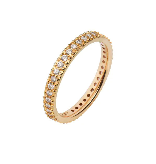 Ring Silver Gold Zirconias - Dahlströms Guld
