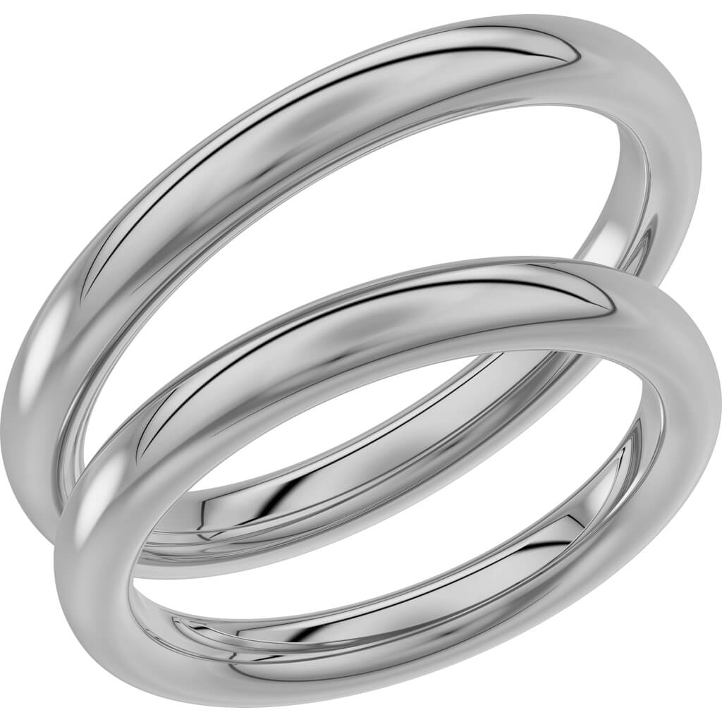 220-3 - Slät ring i platina - Dahlströms Guld