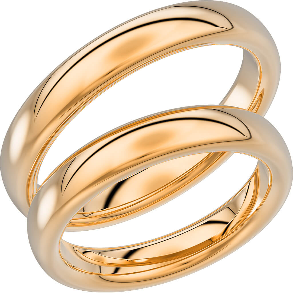 220-4 - Slät ring i rödguld - Dahlströms Guld