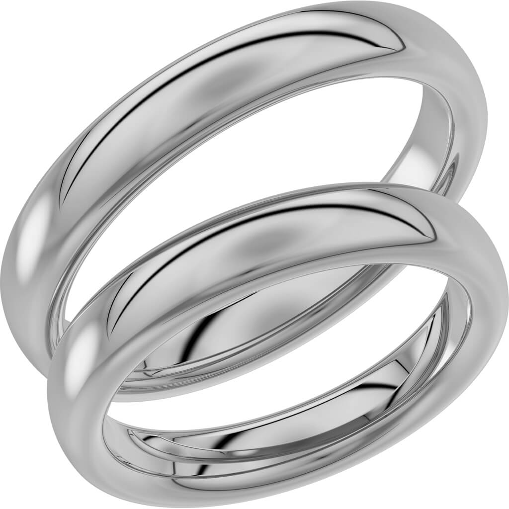 220-4 - Slät ring i vitguld - Dahlströms Guld