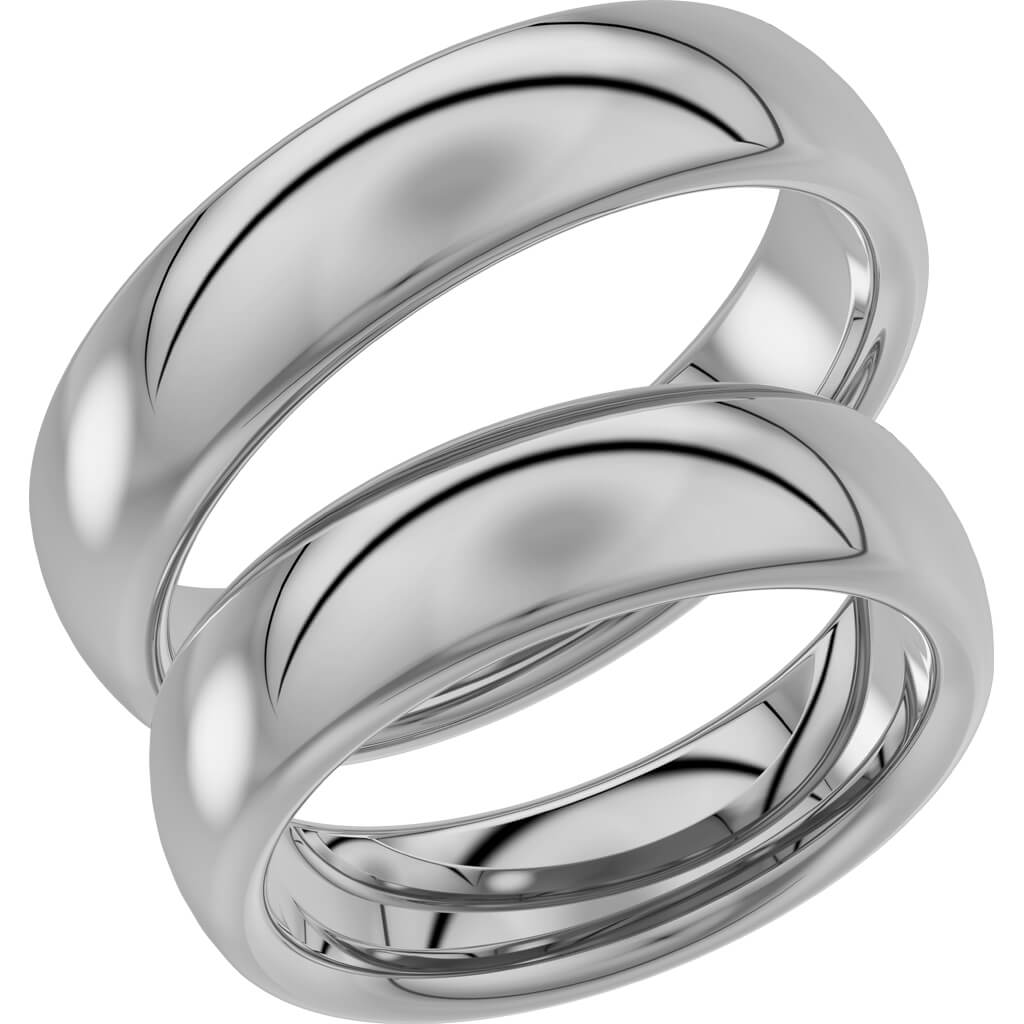 220-6 - Bred slät ring i platina - Dahlströms Guld