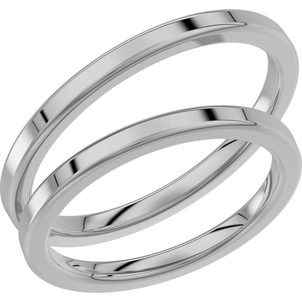 237-2 - Slät ring i vitguld - Dahlströms Guld