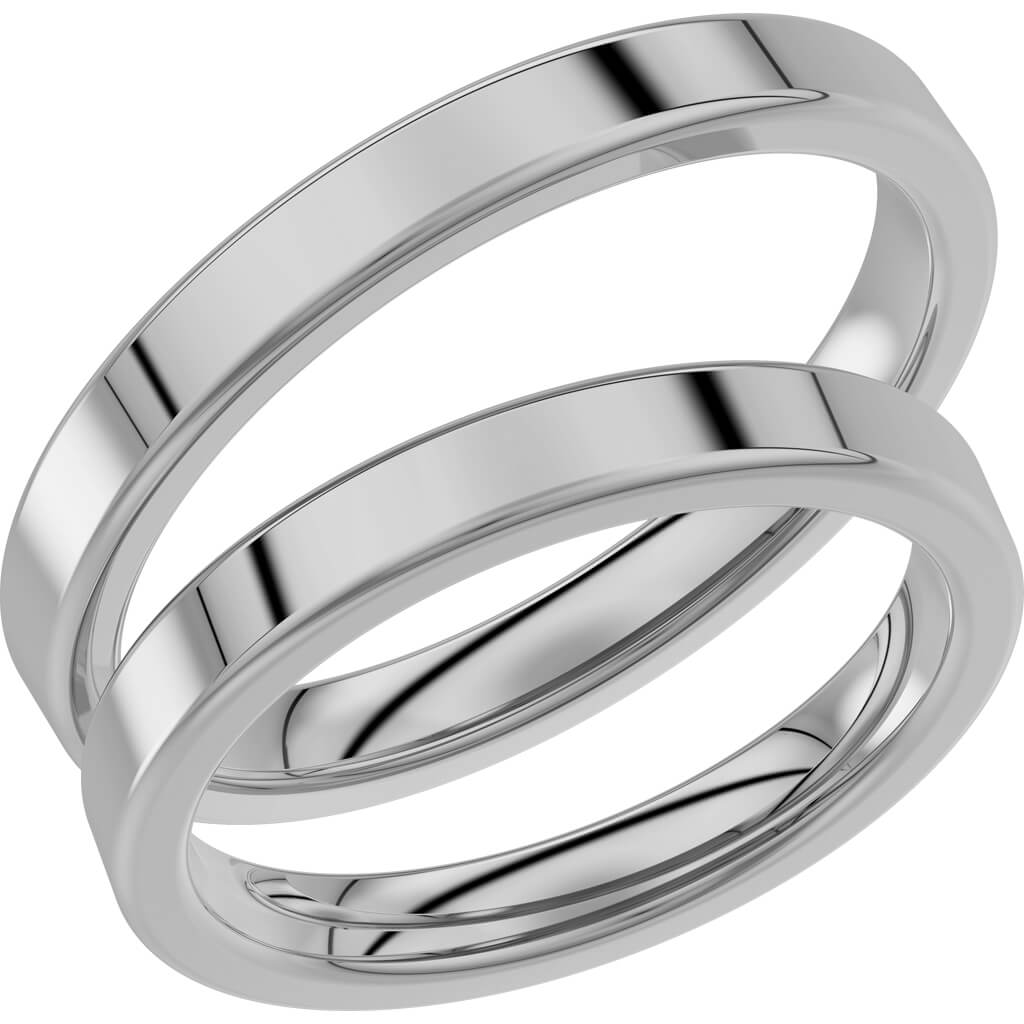 237-3 - Slät ring i platina - Dahlströms Guld