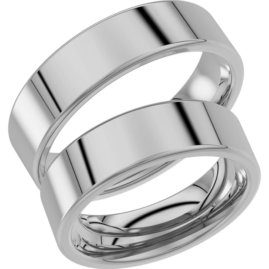 237-6 - Bred slät ring i platina - Dahlströms Guld