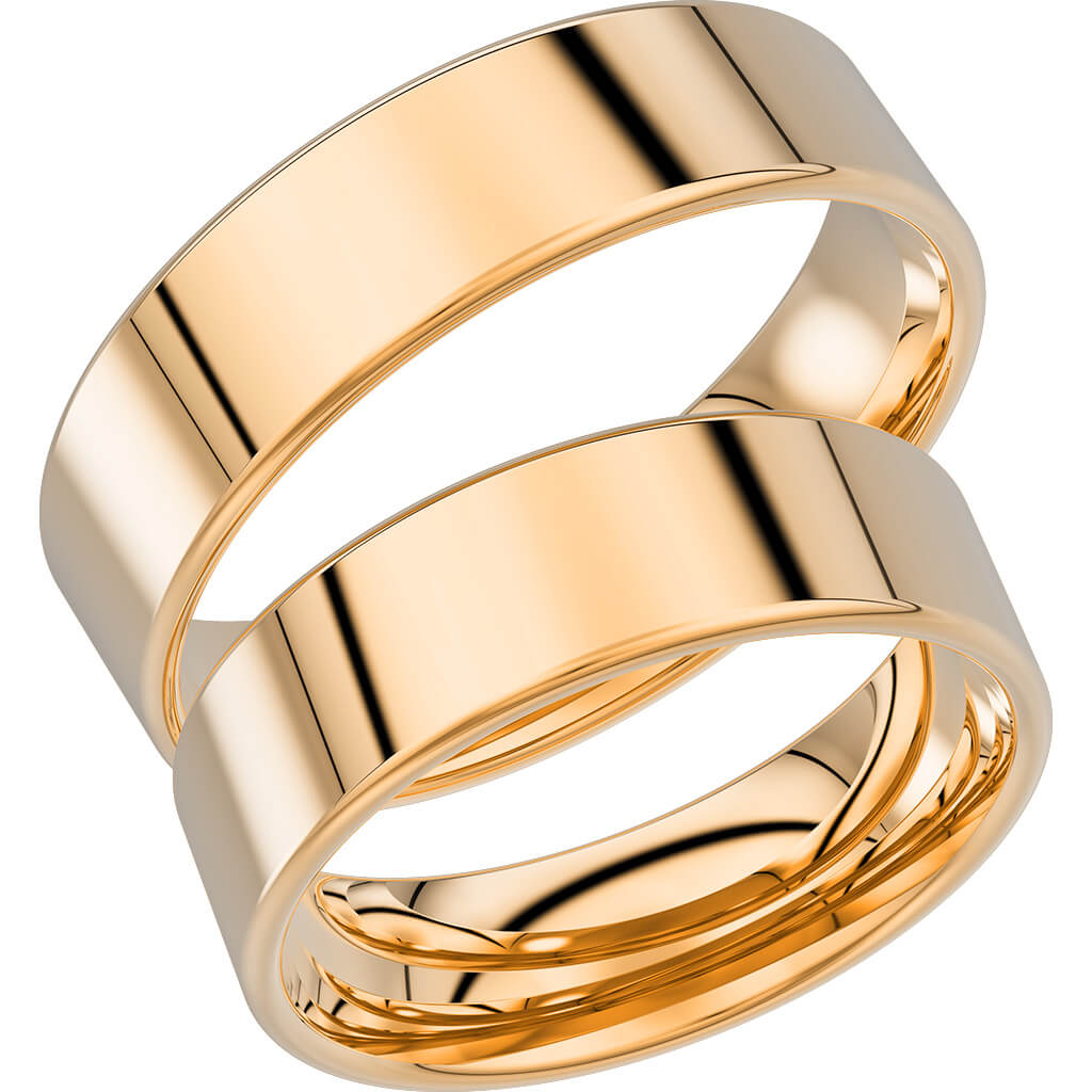 238-6 - Bred slät ring i rödguld - Dahlströms Guld