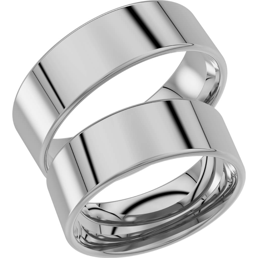 238-7 - Bred slät ring i platina - Dahlströms Guld