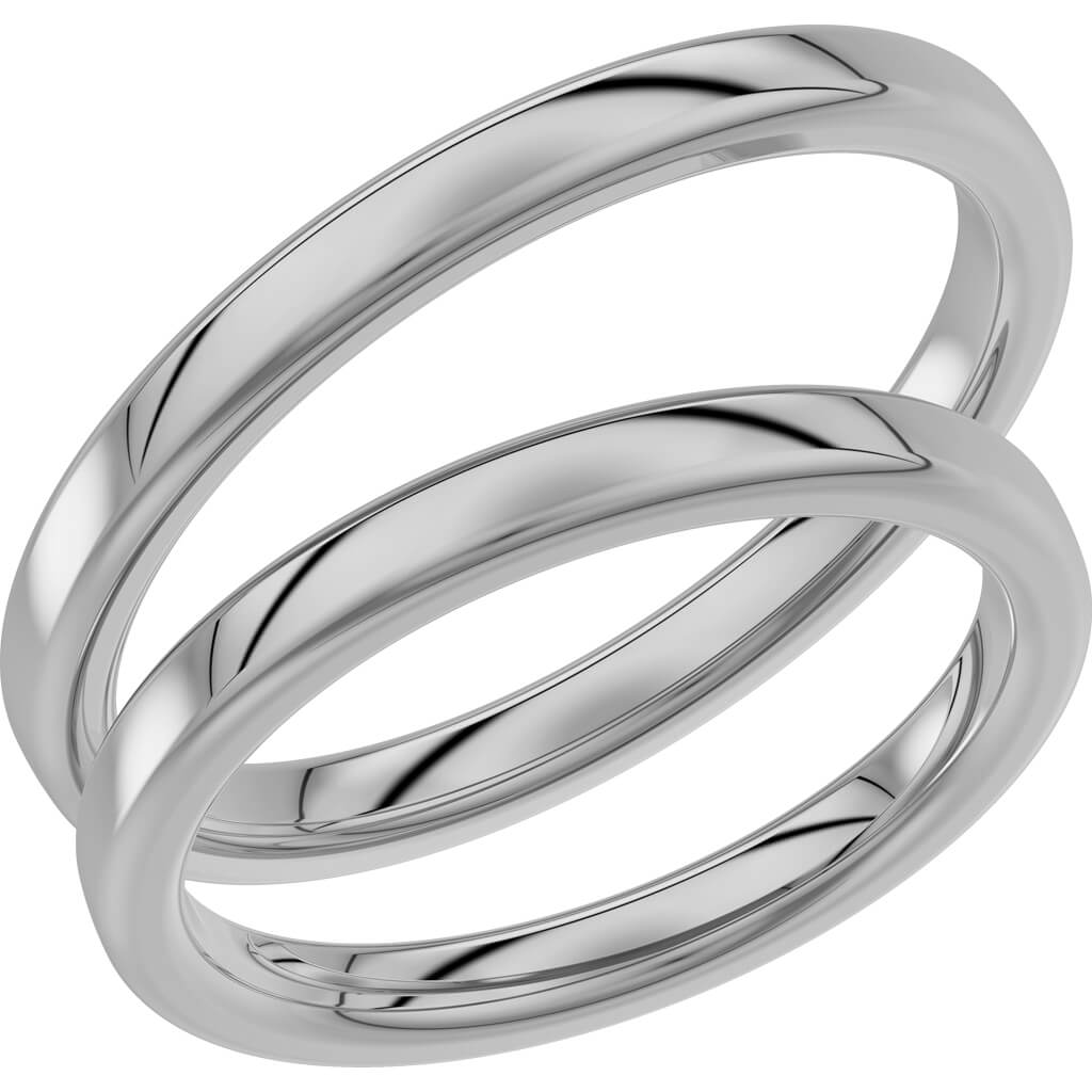 240-2,5 - Slät ring i platina - Dahlströms Guld