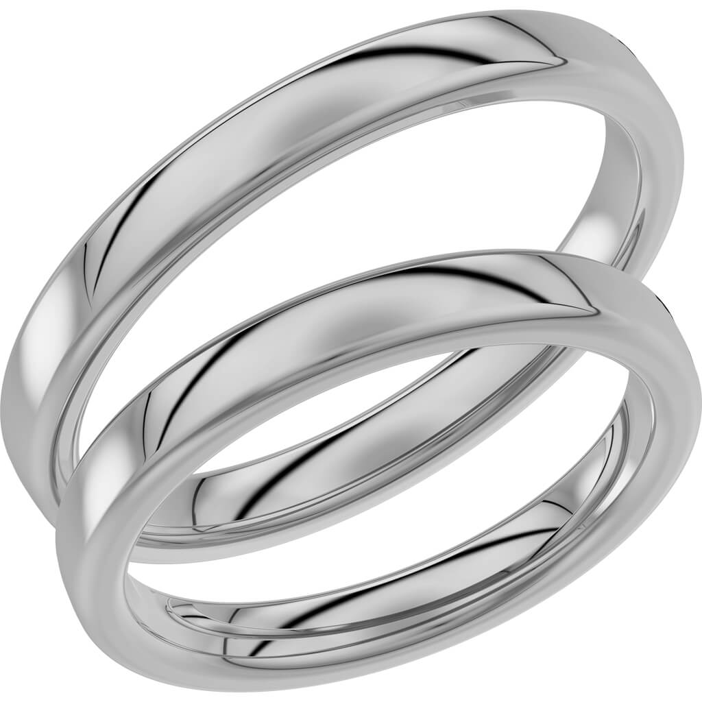 240-3 - Slät ring i vitguld - Dahlströms Guld
