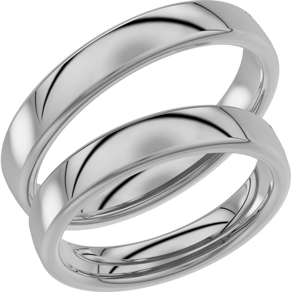 240-4 - Slät ring i vitguld - Dahlströms Guld