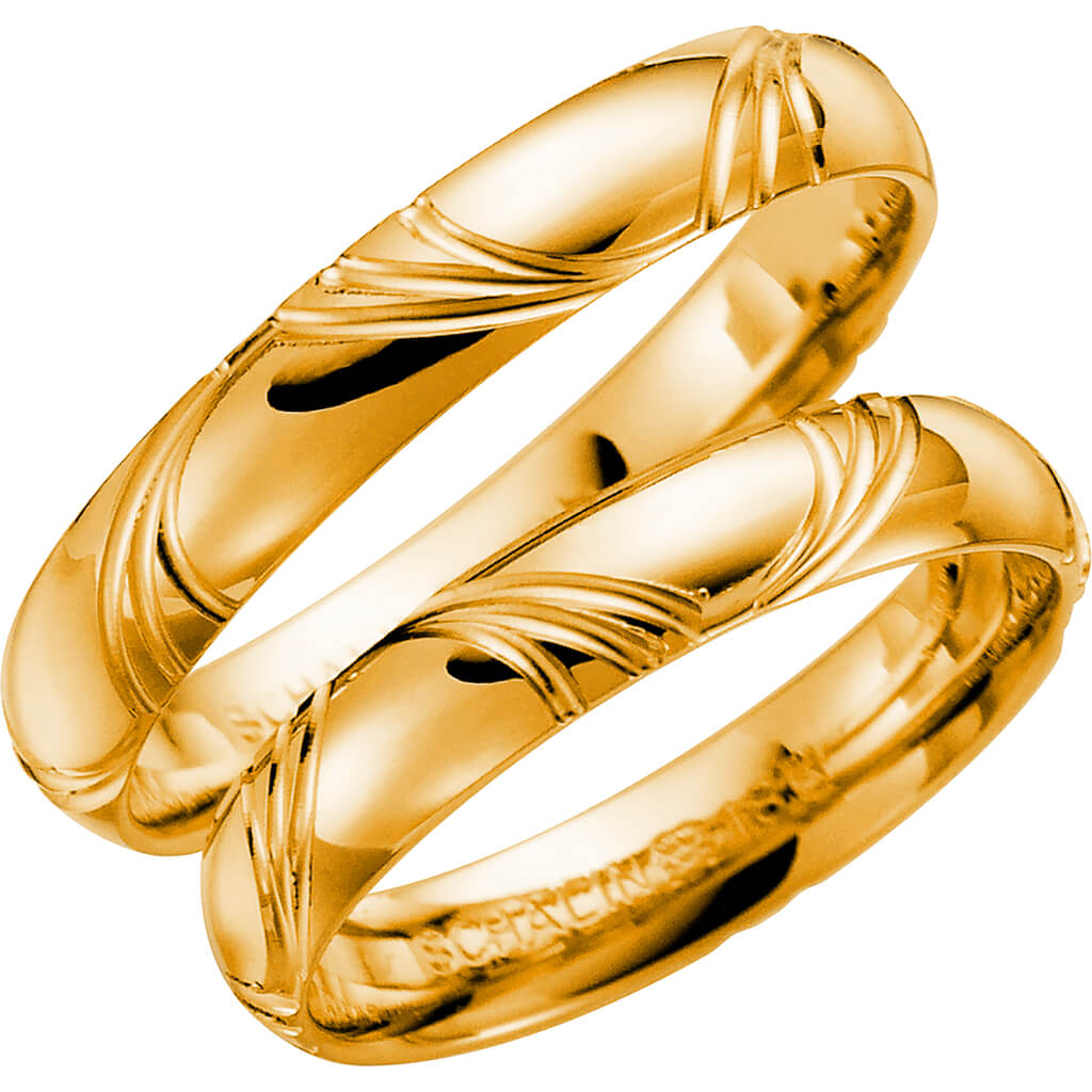 253-4 - Mönstrad ring i rödguld - Dahlströms Guld