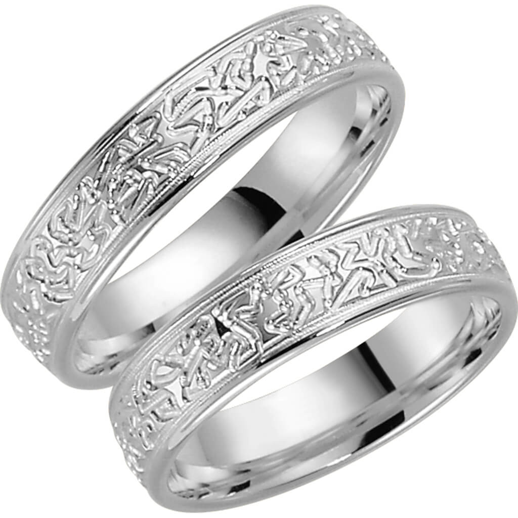 270-5 - Mönstrad ring i palladium - Dahlströms Guld
