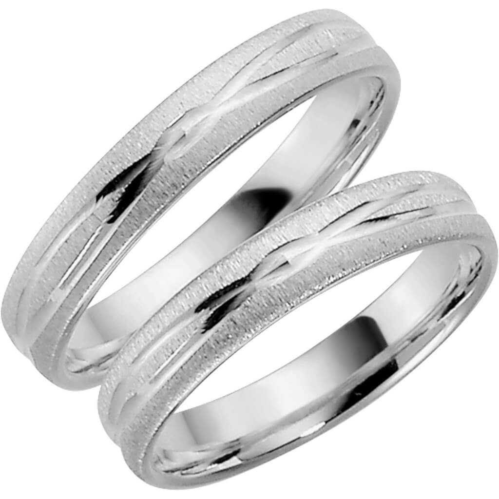282-4 - Mönstrad ring i palladium - Dahlströms Guld