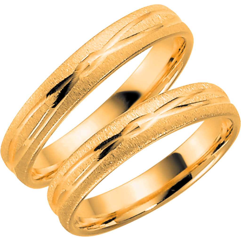 282-4 - Mönstrad ring i rödguld - Dahlströms Guld