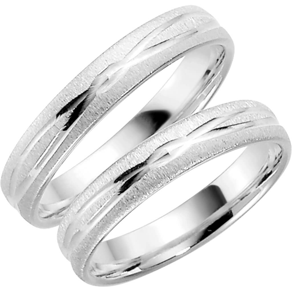 282-4 - Mönstrad ring i vitguld - Dahlströms Guld