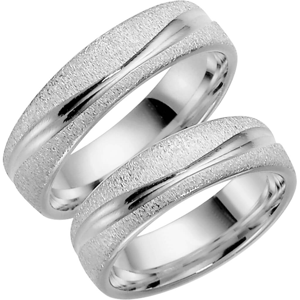 283-6 - Mönstrad ring i palladium - Dahlströms Guld
