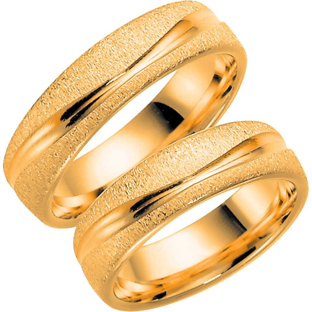 283-6 - Mönstrad ring i rödguld - Dahlströms Guld