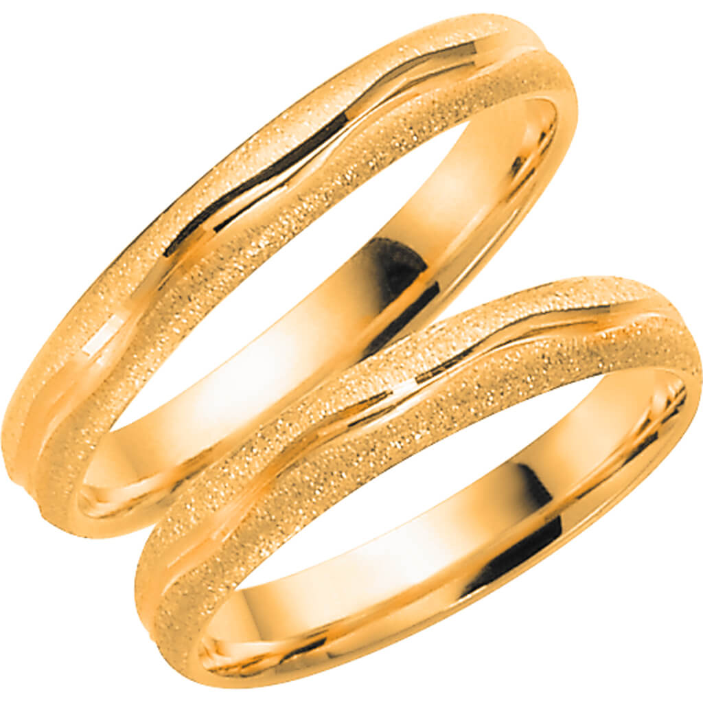 286-3,5 - Mönstrad ring i rödguld - Dahlströms Guld
