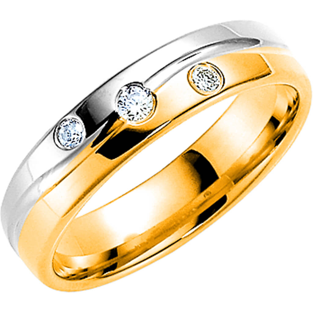 289-59.3 - Ring i rödguld & vitguld - Dahlströms Guld