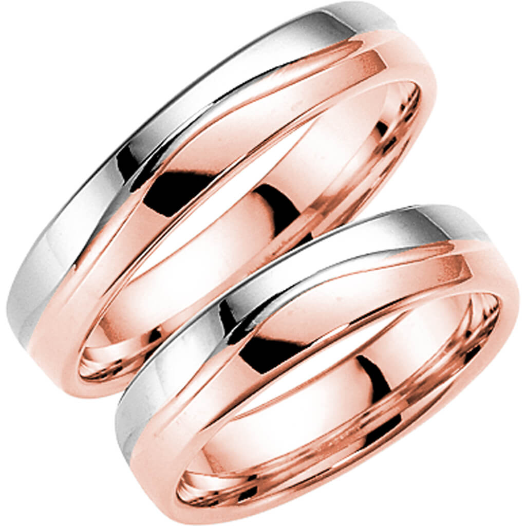 289-5 - Flerfärgad ring i roséguld & vitguld - Dahlströms Guld