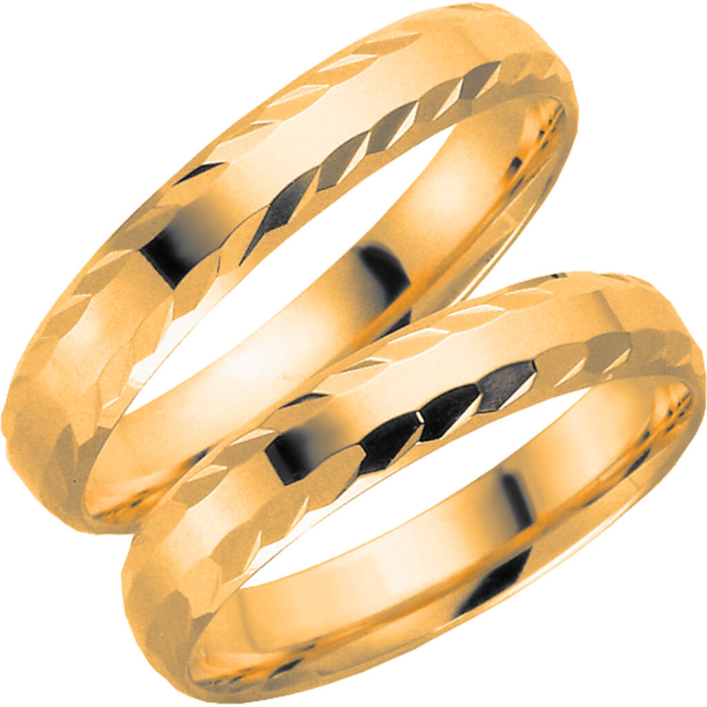 60-4 - Mönstrad ring i rödguld - Dahlströms Guld