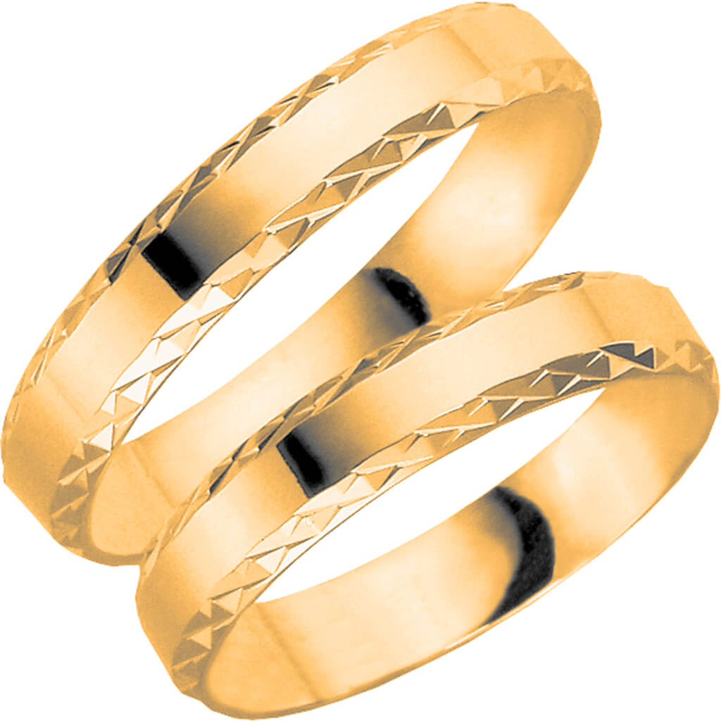 61-4 - Mönstrad ring i rödguld - Dahlströms Guld