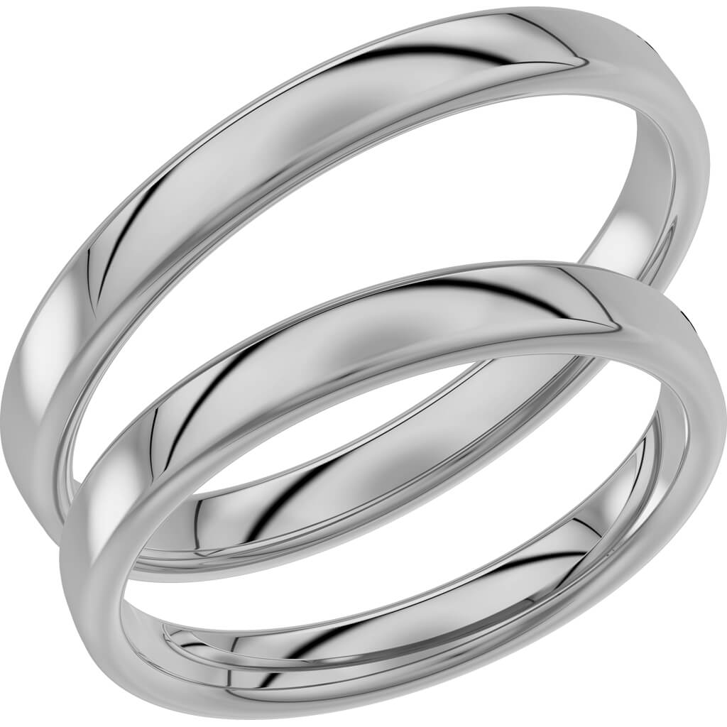 720-3 - Slät ring i platina - Dahlströms Guld