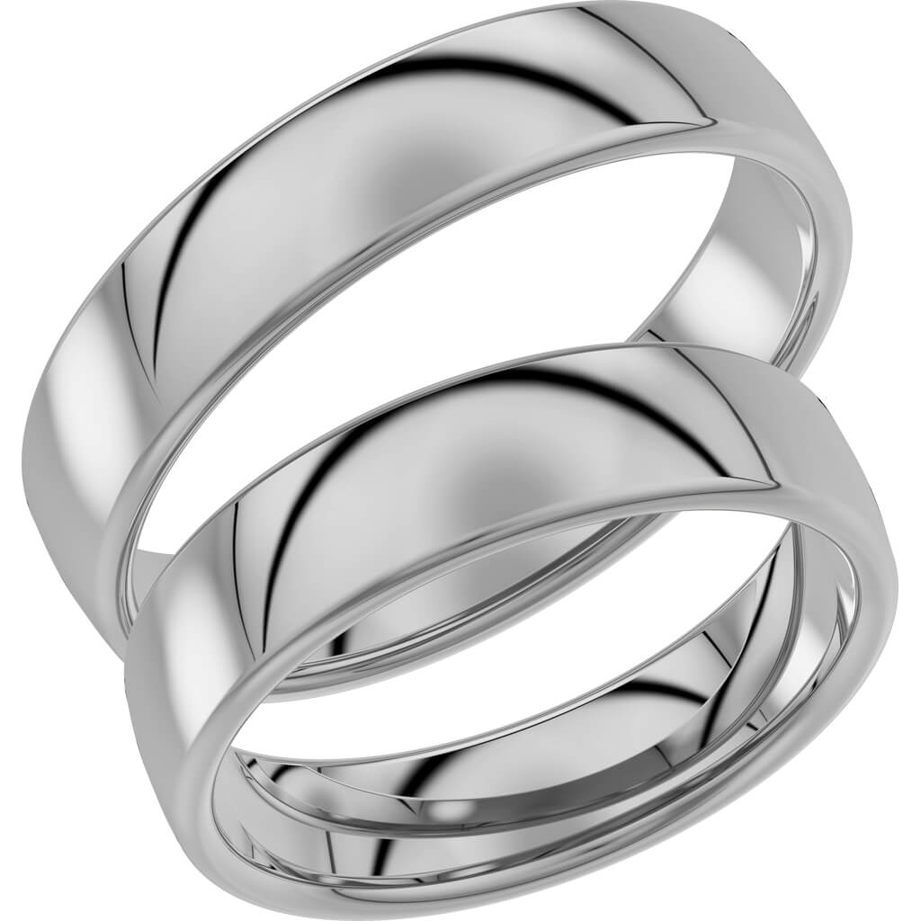 720-5 - Slät ring i vitguld - Dahlströms Guld