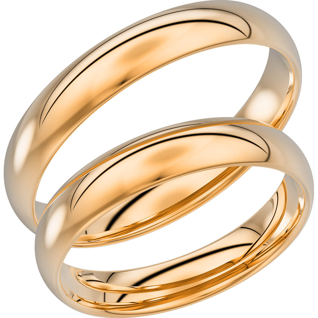 92-4 - Slät ring i rödguld - Dahlströms Guld