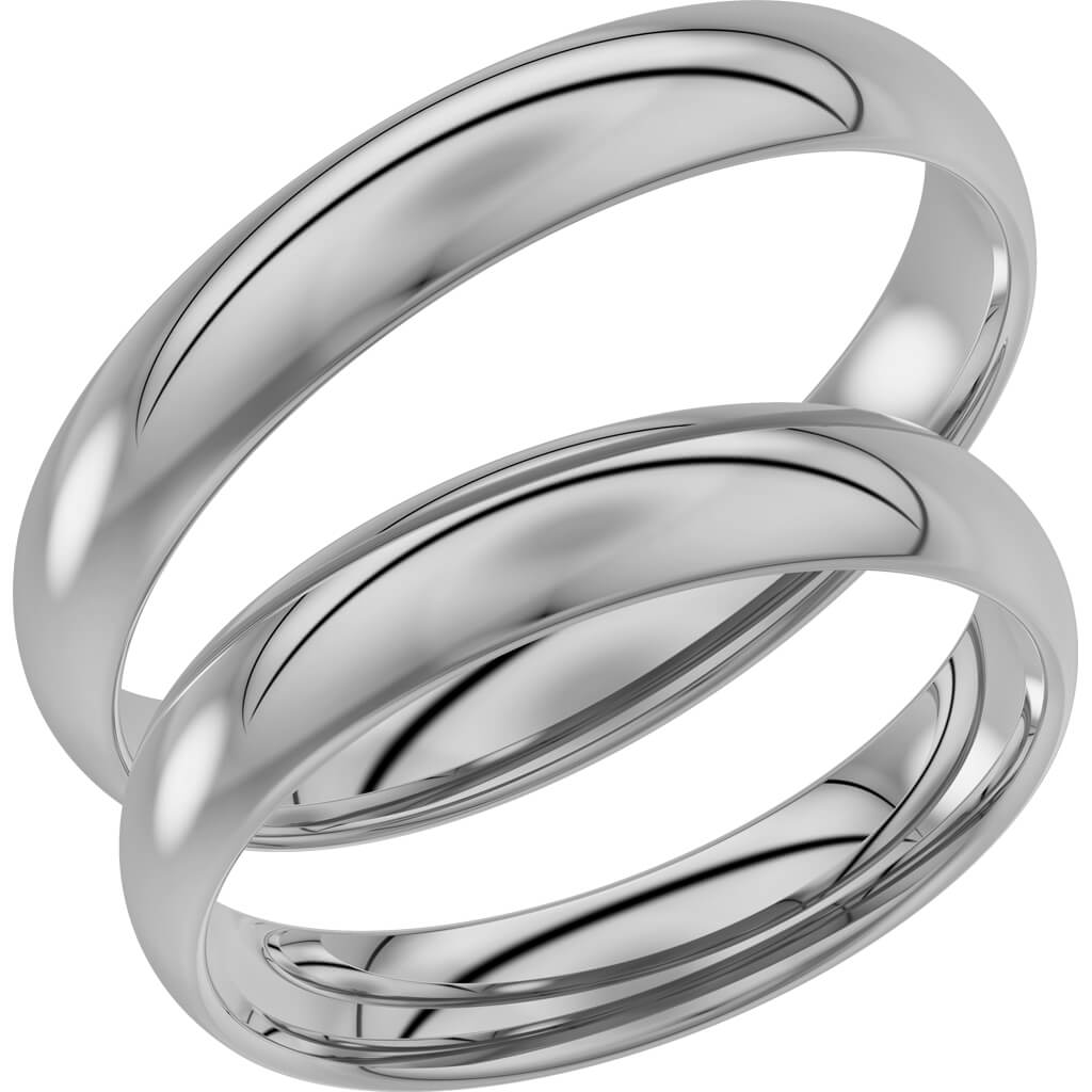 92-4 - Slät ring i vitguld - Dahlströms Guld