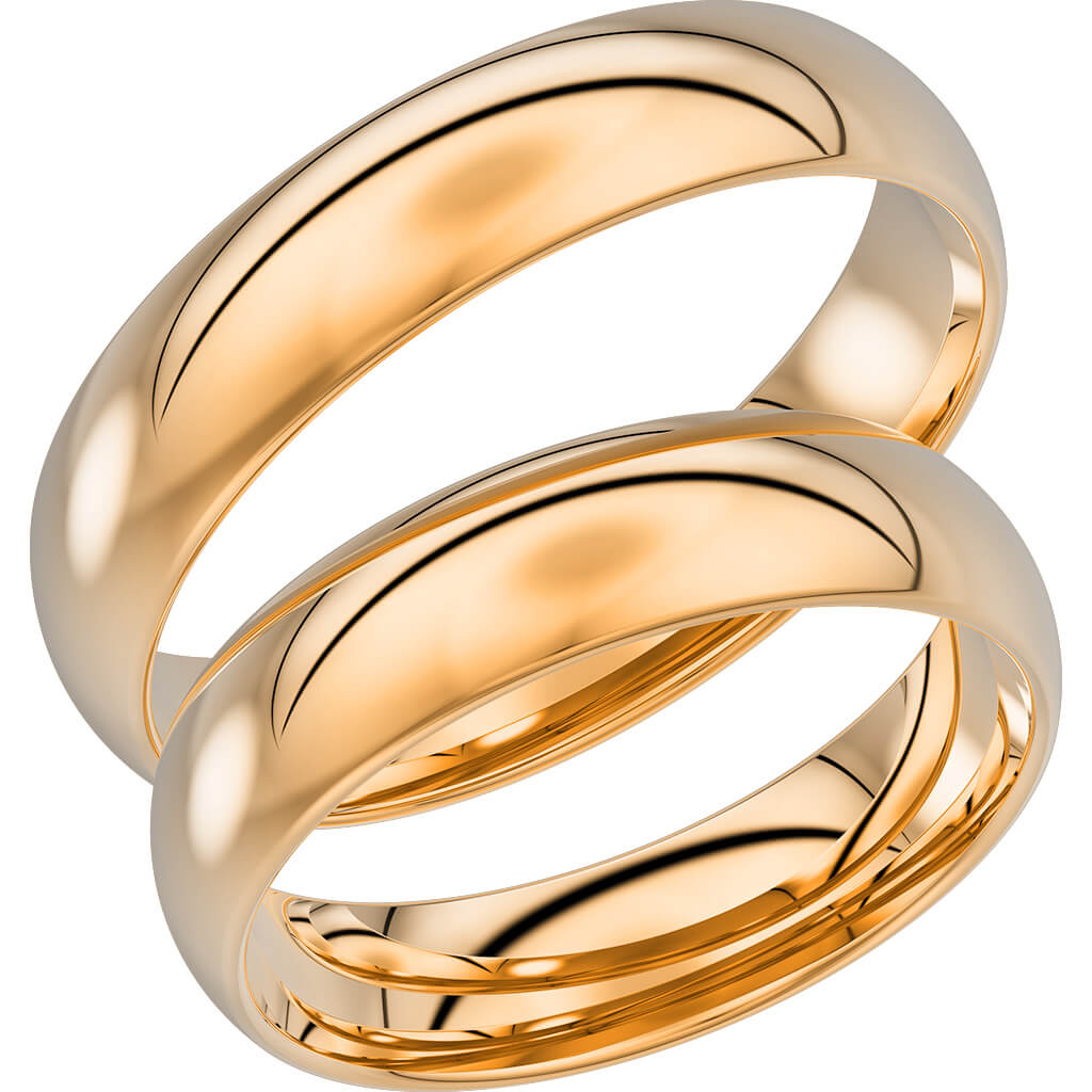 92-5 - Slät ring i rödguld - Dahlströms Guld