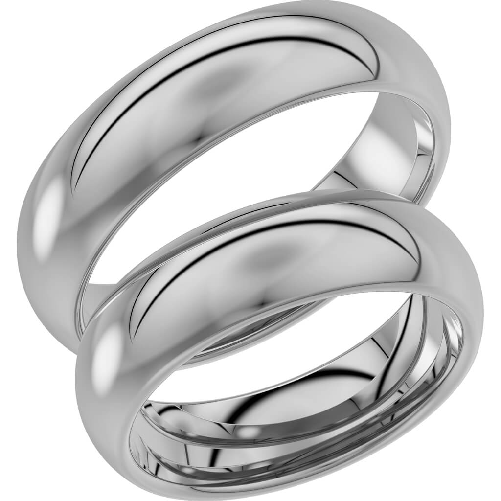 92-6 - Bred slät ring i platina - Dahlströms Guld