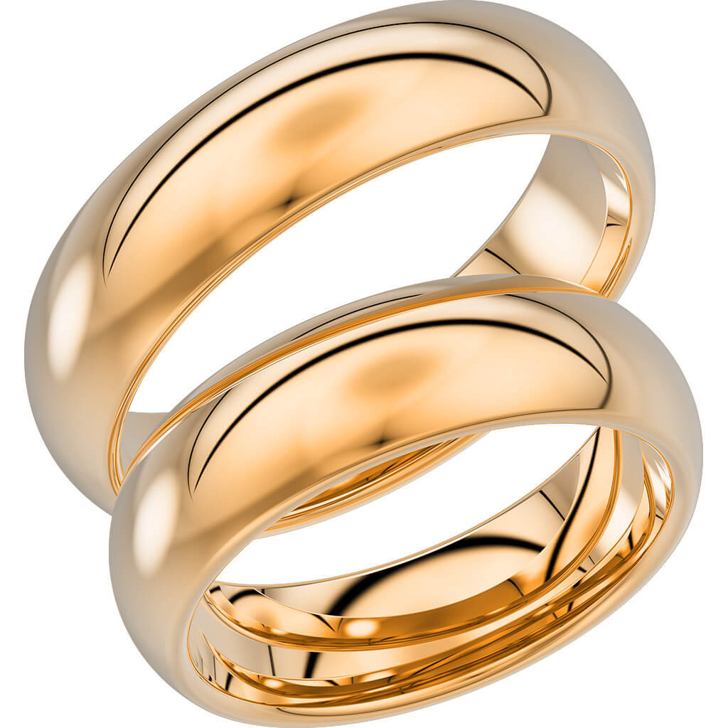 92-6 - Bred slät ring i rödguld - Dahlströms Guld