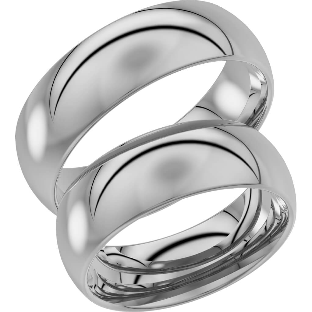 92-7 - Bred slät ring i platina - Dahlströms Guld